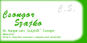 csongor szajko business card